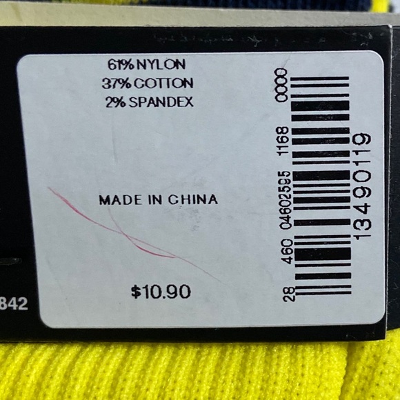 Express Men’s Yellow Striped Dress Socks:Size 8-12 - Picture 3 of 3